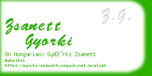 zsanett gyorki business card